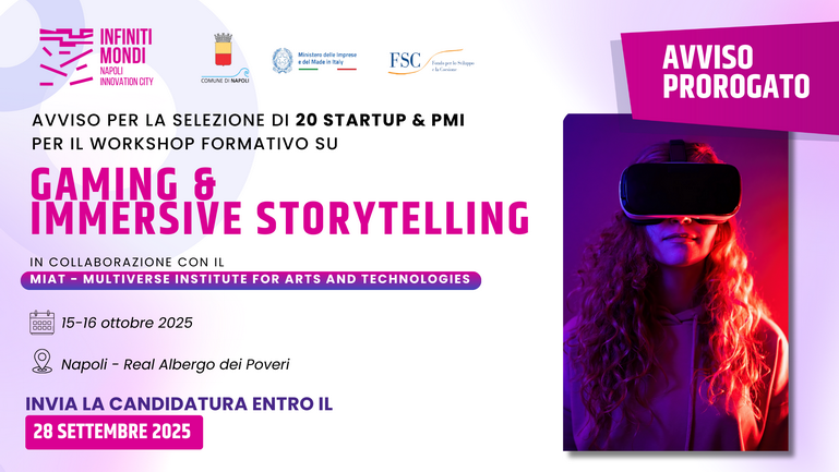 Proroga Workshop Gaming e Storytelling